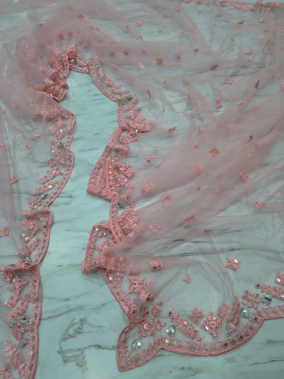 Premium Butterfly Soft Net Saree – Thread & Sequins Work with Matching Blouse | House of ShiVisha™ | Code: ASN-88 - Image 8