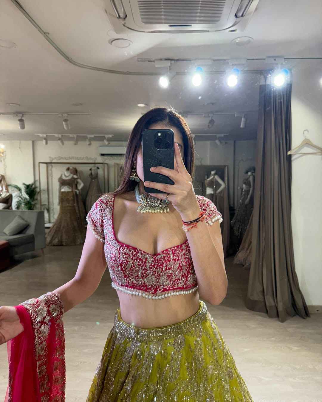 Premium Georgette Lehenga – Shimmer Dori & Heavy Sequins Work with Canvas Flair | House of ShiVisha™ | Code: HOS-LH987