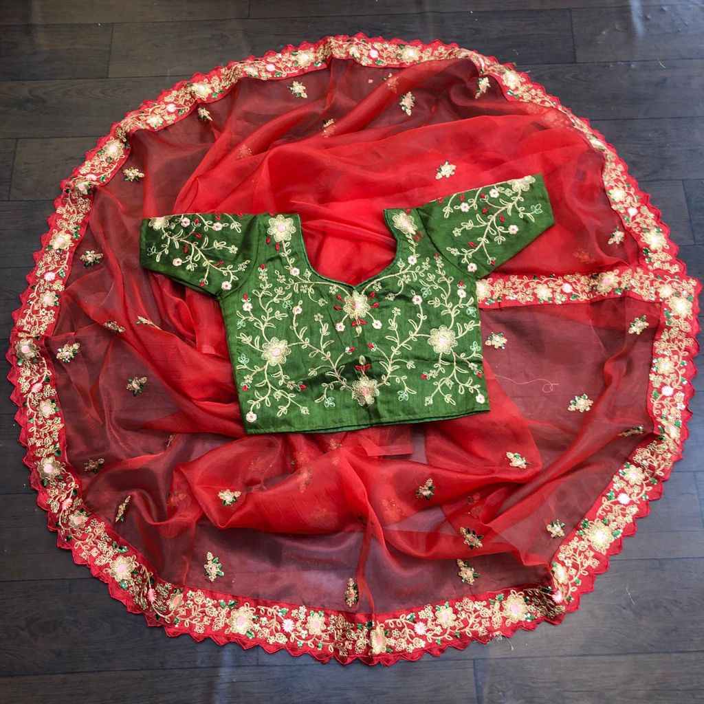 Premium Organza Silk Saree – Multi Work, Coding & Sequins Detailing with Diamond Silk Blouse  House of ShiVisha™