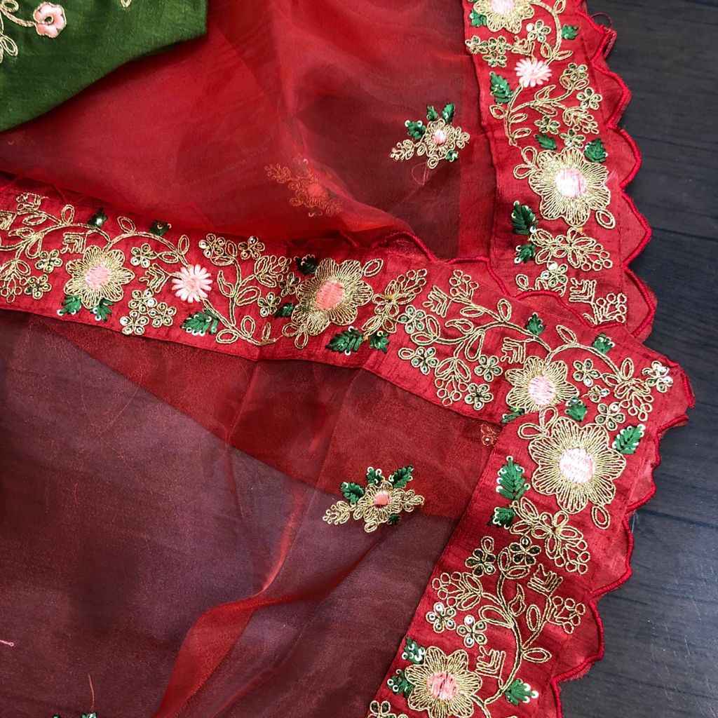 Premium Organza Silk Saree – Multi Work, Coding & Sequins Detailing with Diamond Silk Blouse  House of ShiVisha™