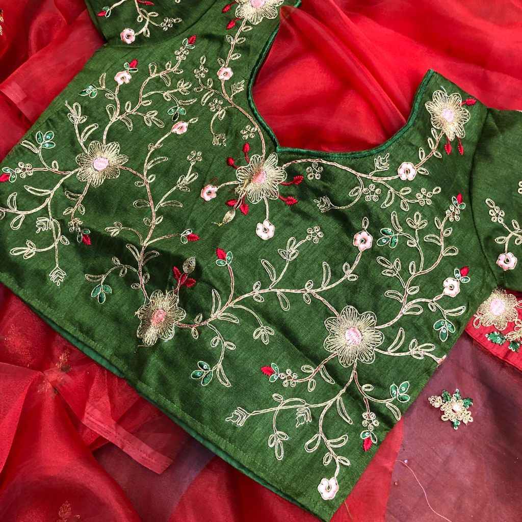 Premium Organza Silk Saree – Multi Work, Coding & Sequins Detailing with Diamond Silk Blouse  House of ShiVisha™