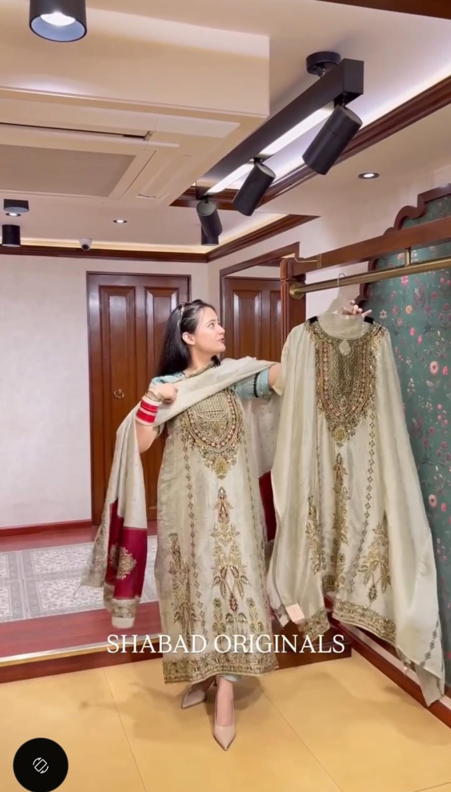 Premium Russian Silk Kurti Pant Dupatta Set – Aari & Hand Work Detailing with Cotton Lining | House of ShiVisha™