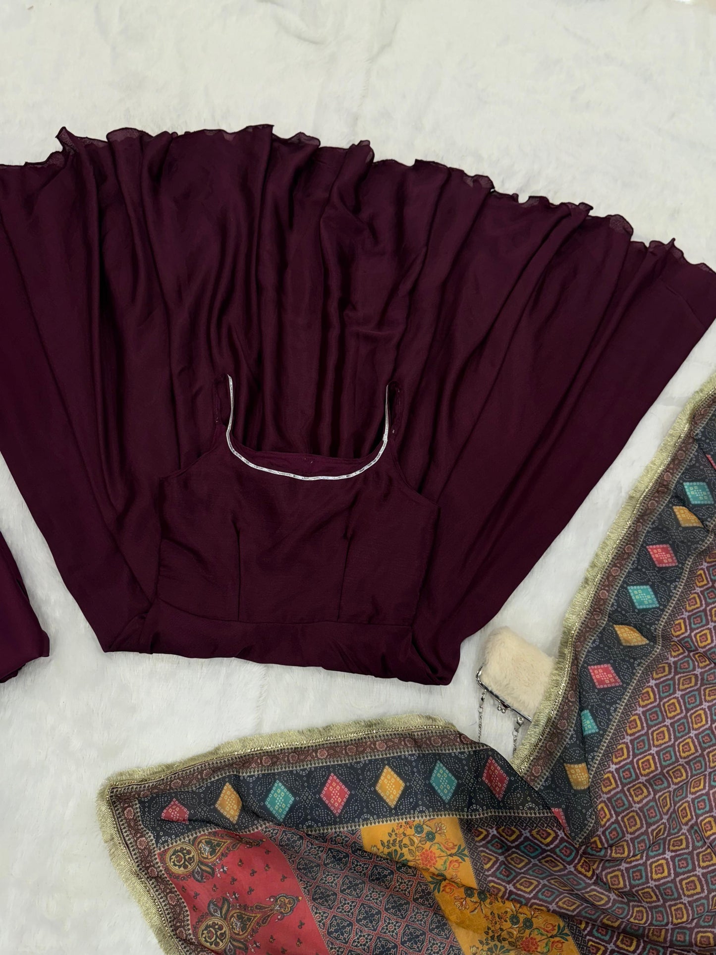 SCNX-1160 Pure Chinon Anarkali Suit – Elegant Flair with Digital Printed Cotton Dupatta & Buttercotton Bottom | House of ShiVisha™ | Modern Grace Edition