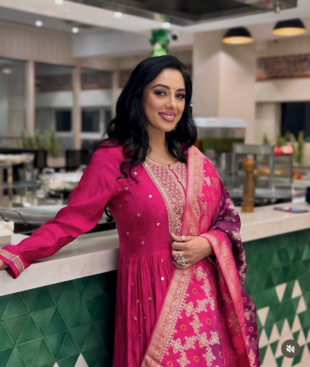 Pure Chinon Silk Gown Pant Dupatta Set – Heavy Sequin Embroidery with Digital Print Dupatta | House of ShiVisha™ | Ready-to-Wear Luxe Edition