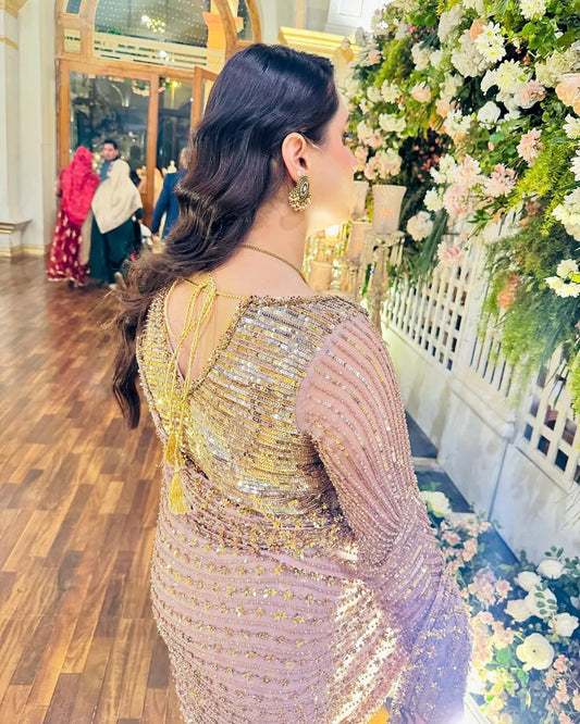Premium Butterfly Net Embellished With Beautiful Sequins Work Saree