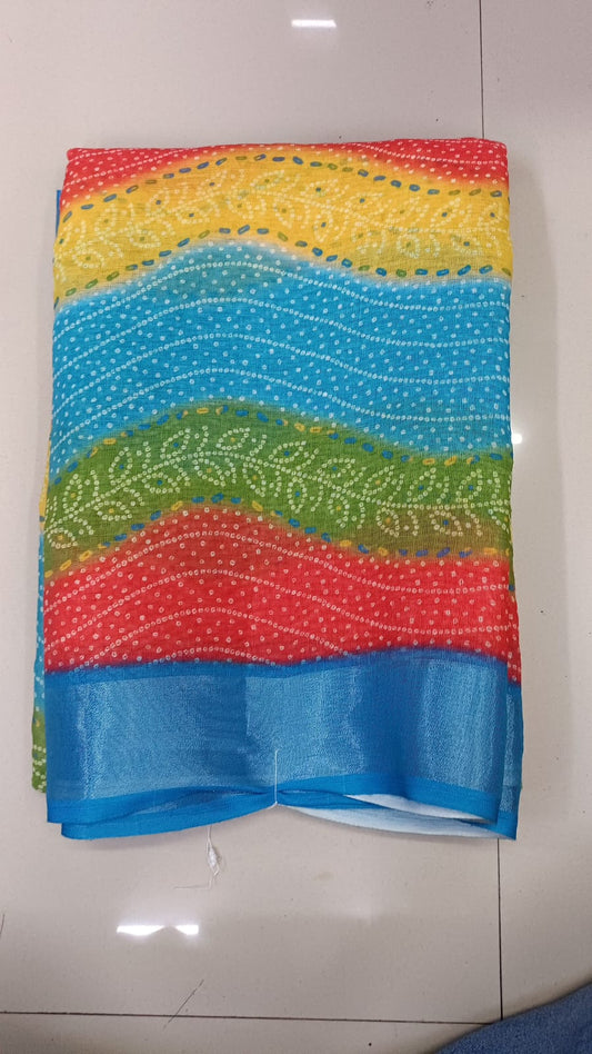 Handloom Recozari Silk Saree – Lime Green with Silver Grey accents, Silver Zari Border (Design 221)