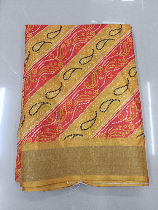 Handloom Recozari Silk Saree – Ruby Red with Crimson Red accents, Silver Zari Border (Design 120)