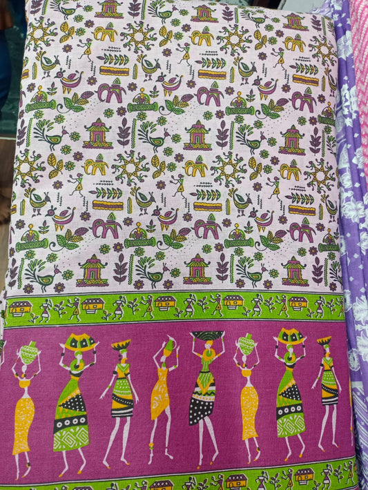 Jaipuri Cotton Block Print 60 40 Fabric - Design 95