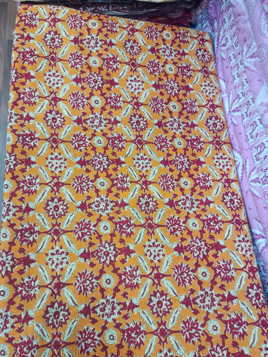 Jaipuri Cotton Block Print 60 40 Fabric - Design 143