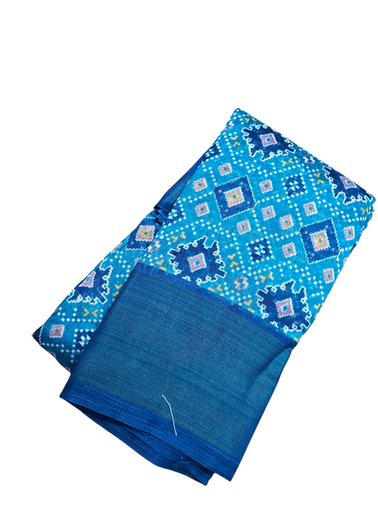 5/2 Crystal Banglory Cotton Base Saree – Elegant Color 1