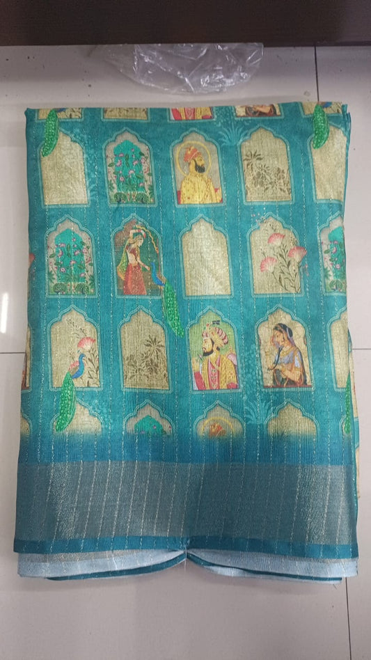Handloom Recozari Silk Saree – Ruby Red, Silver Zari Border (Design 053)