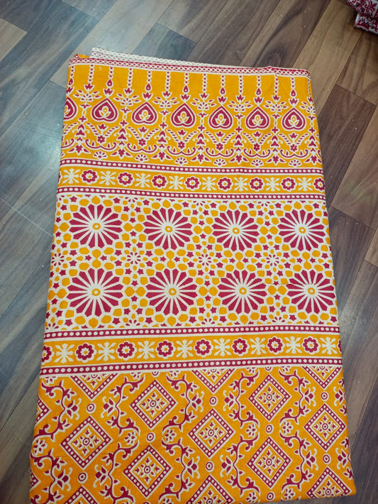 Jaipuri Cotton Block Print 60 40 Fabric - Design 105