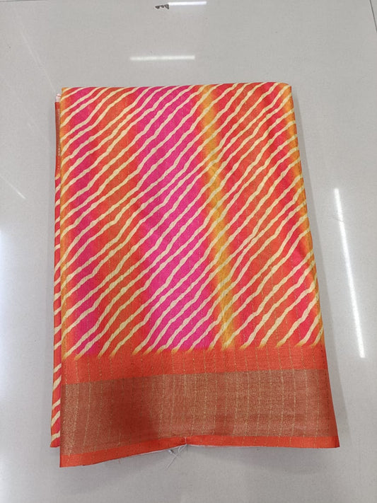 Handloom Recozari Silk Saree – Mustard Yellow with Charcoal accents, Zari Border (Design 101)
