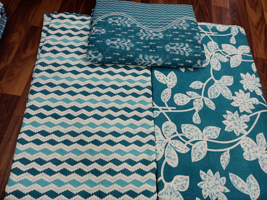 Jaipuri Cotton Block Print 60 40 Fabric Set - Design 168