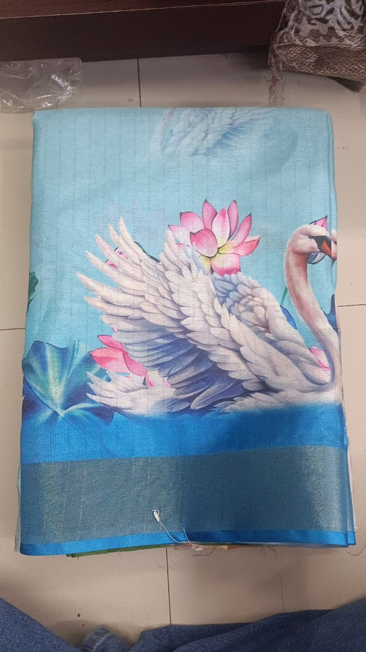 Handloom Recozari Silk Saree – Ruby Red with Rust Orange accents, Silver Zari Border (Design 038)