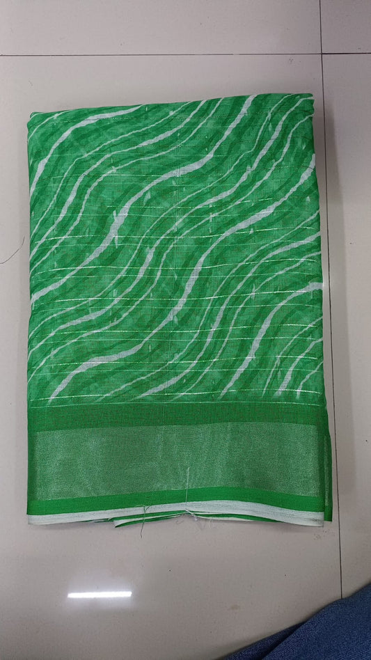 Handloom Recozari Silk Saree – Aqua Blue, Silver Zari Border (Design 106)
