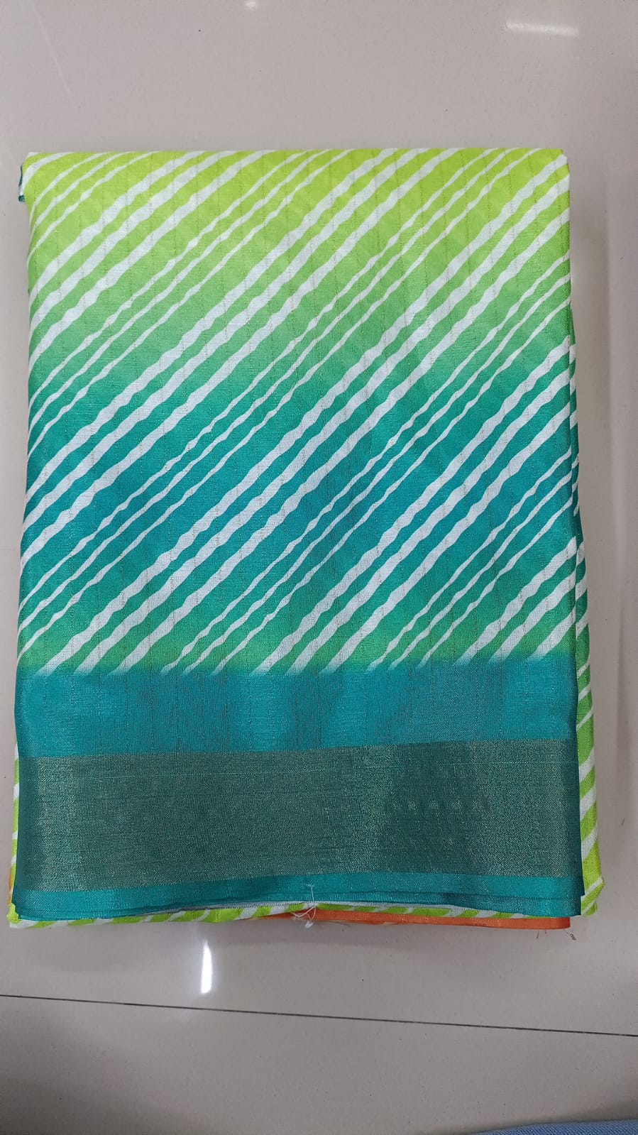 Handloom Recozari Silk Saree – Mustard Yellow, Silver Zari Border (Design 222)