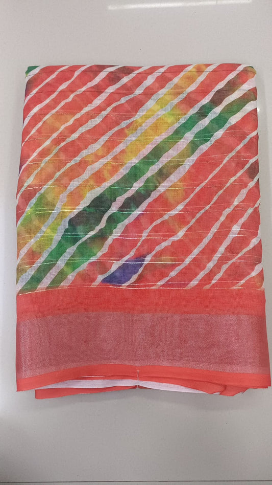 Handloom Recozari Silk Saree – Indigo with Ruby Red accents, Zari Border (Design 071)