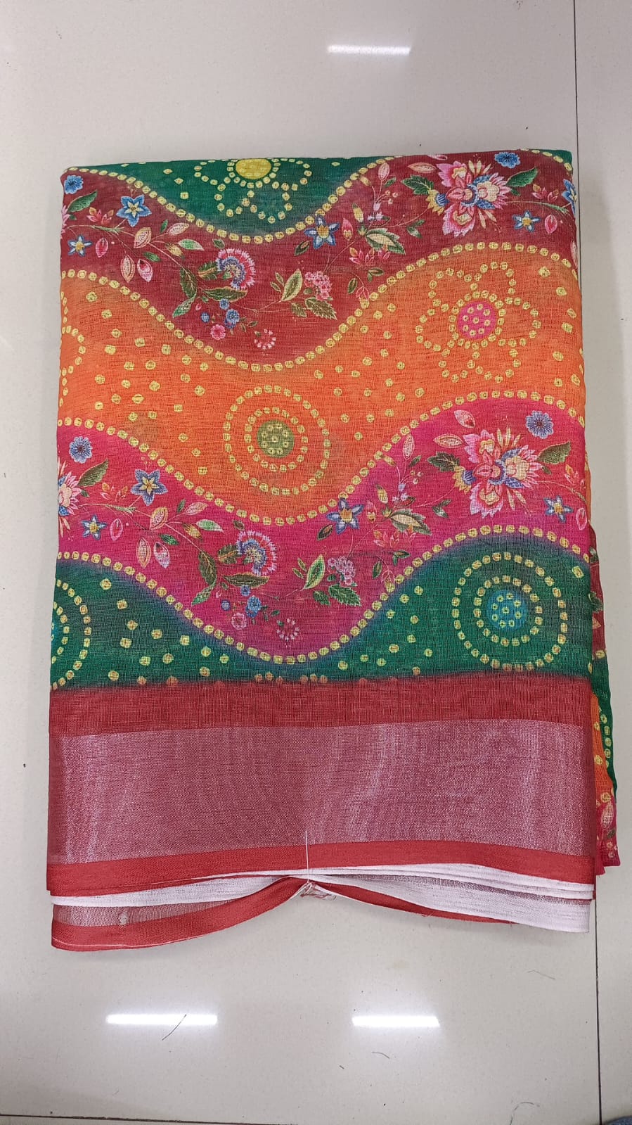 Handloom Recozari Silk Saree – Charcoal with Royal Blue accents, Silver Zari Border (Design 077)