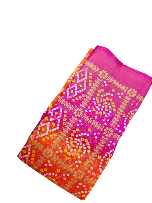 5/2 Crystal Banglory Cotton Base Saree – Elegant Color 3