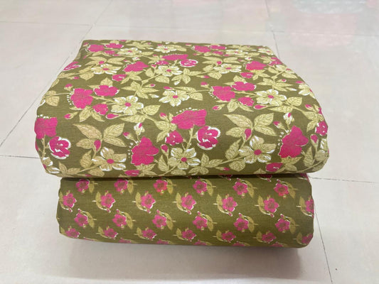 Premium Cotton Printed Fabric – 10 Meter Set (Design 33)