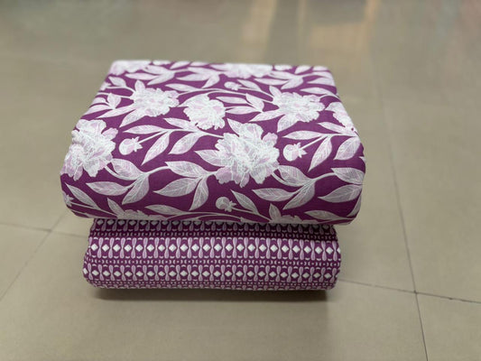 Premium Cotton Printed Fabric – 10 Meter Set (Design 62)