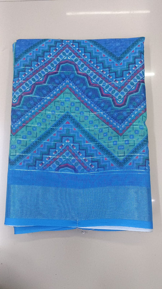 Handloom Recozari Silk Saree – Ruby Red, Silver Zari Border (Design 062)