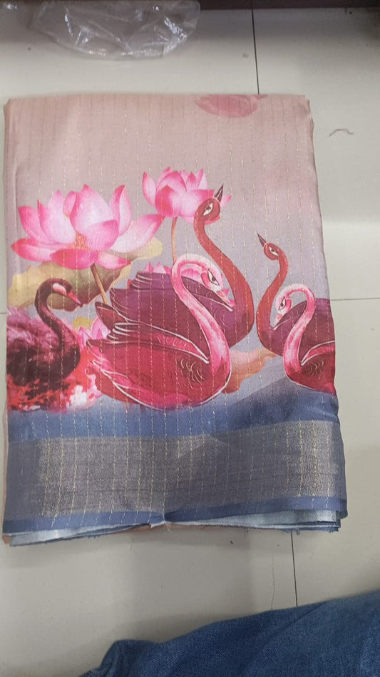 Handloom Recozari Silk Saree – Magenta Pink with Mustard Yellow accents, Golden Zari Border (Design 170)
