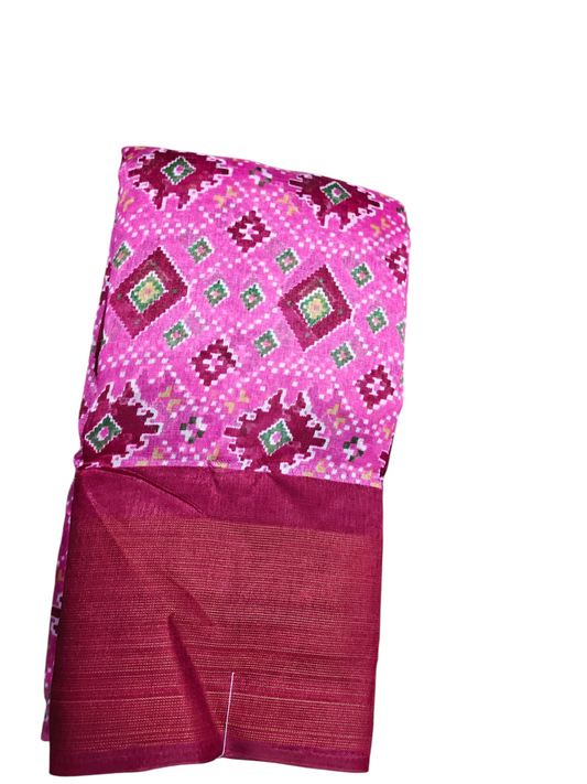 5/2 Crystal Banglory Cotton Base Saree – Elegant Color 35