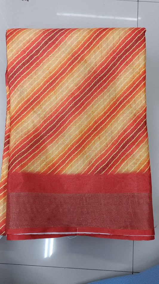 Handloom Recozari Silk Saree – Silver Grey with Ruby Red accents, Silver Zari Border (Design 197)