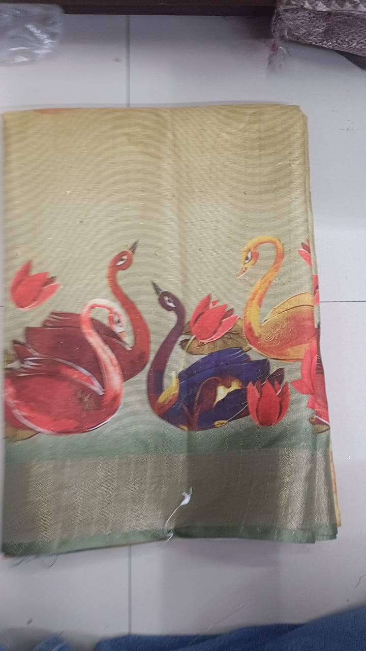 Handloom Recozari Silk Saree – Teal Blue with Emerald Green accents, Zari Border (Design 055)