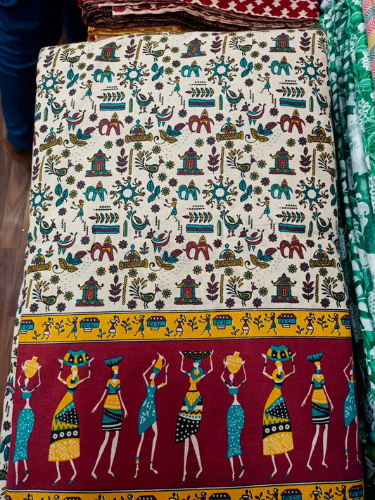 Jaipuri Cotton Block Print 60 40 Fabric - Design 135