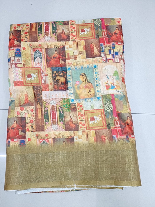 Handloom Recozari Silk Saree – Ruby Red with Magenta Pink accents, Silver Zari Border (Design 121)