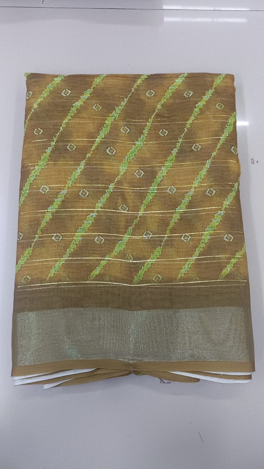 Handloom Recozari Silk Saree – Charcoal with Aqua Blue accents, Zari Border (Design 109)