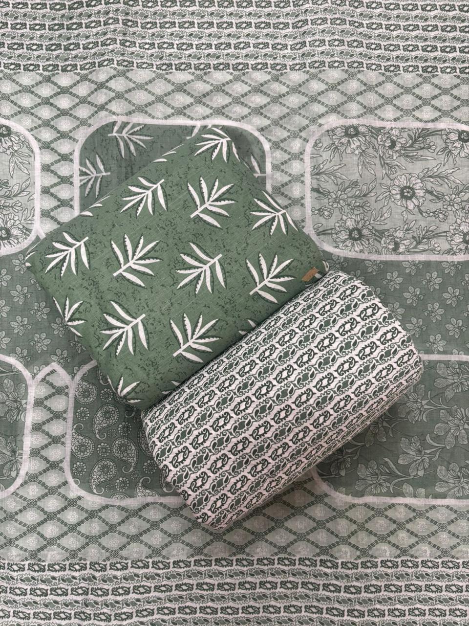 Jaipuri Cotton Block Print 60 40 Fabric Set - Design 154