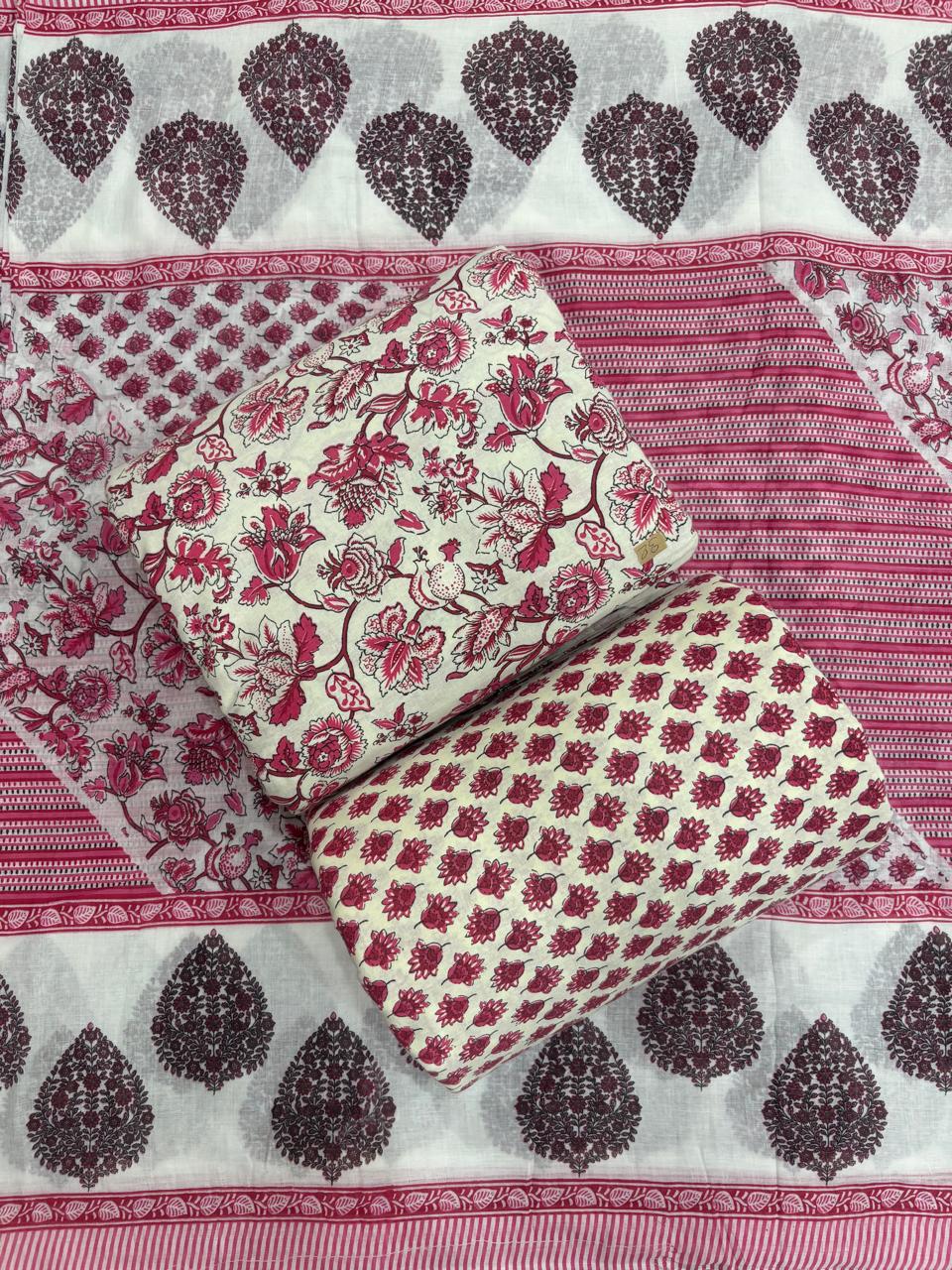 Premium Cotton Printed Fabric – 10 Meter Set (Design 14)