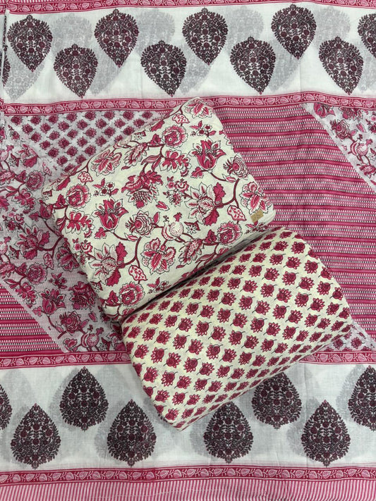 Premium Cotton Printed Fabric – 10 Meter Set (Design 14)