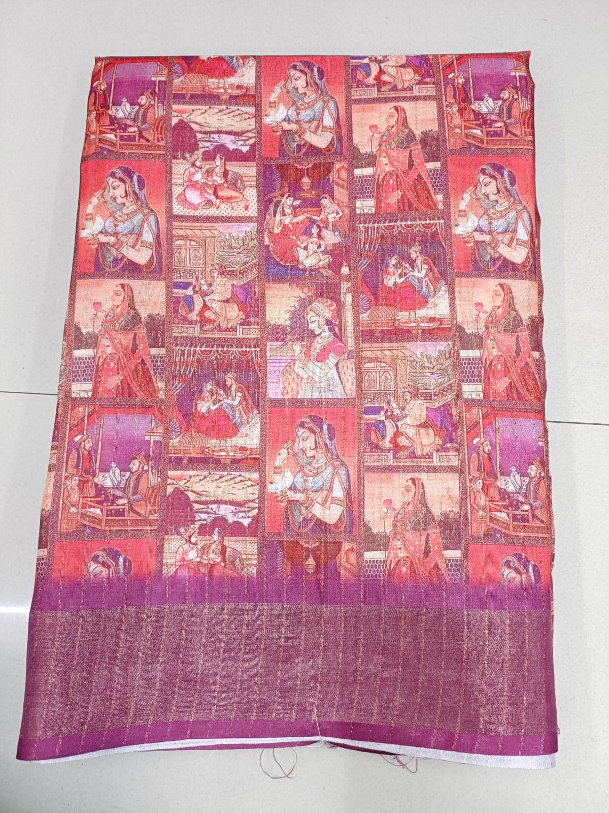 Handloom Recozari Silk Saree – Silver Grey with Aqua Blue accents, Silver Zari Border (Design 212)