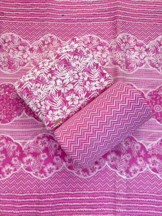 Jaipuri Cotton Block Print 60 40 Fabric Set - Design 183