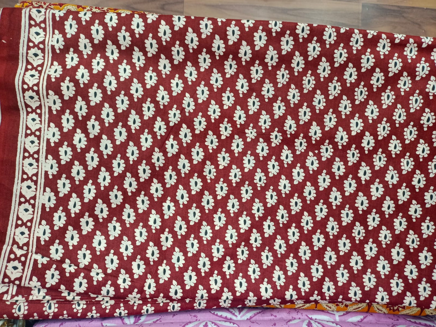 Jaipuri Cotton Block Print 60 40 Fabric - Design 130