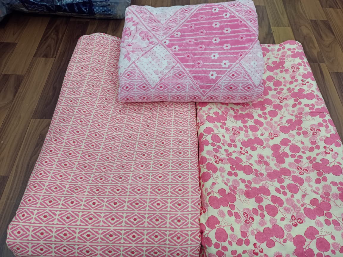 Jaipuri Cotton Block Print 60 40 Fabric Set - Design 180