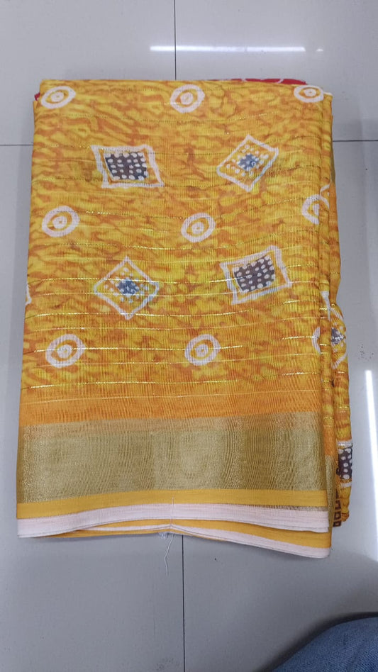 Handloom Recozari Silk Saree – Silver Grey with Rust Orange accents, Silver Zari Border (Design 205)