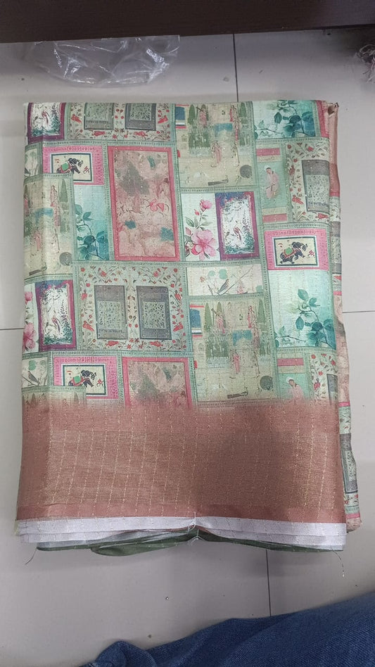 Handloom Recozari Silk Saree – Rust Orange with Crimson Red accents, Zari Border (Design 140)