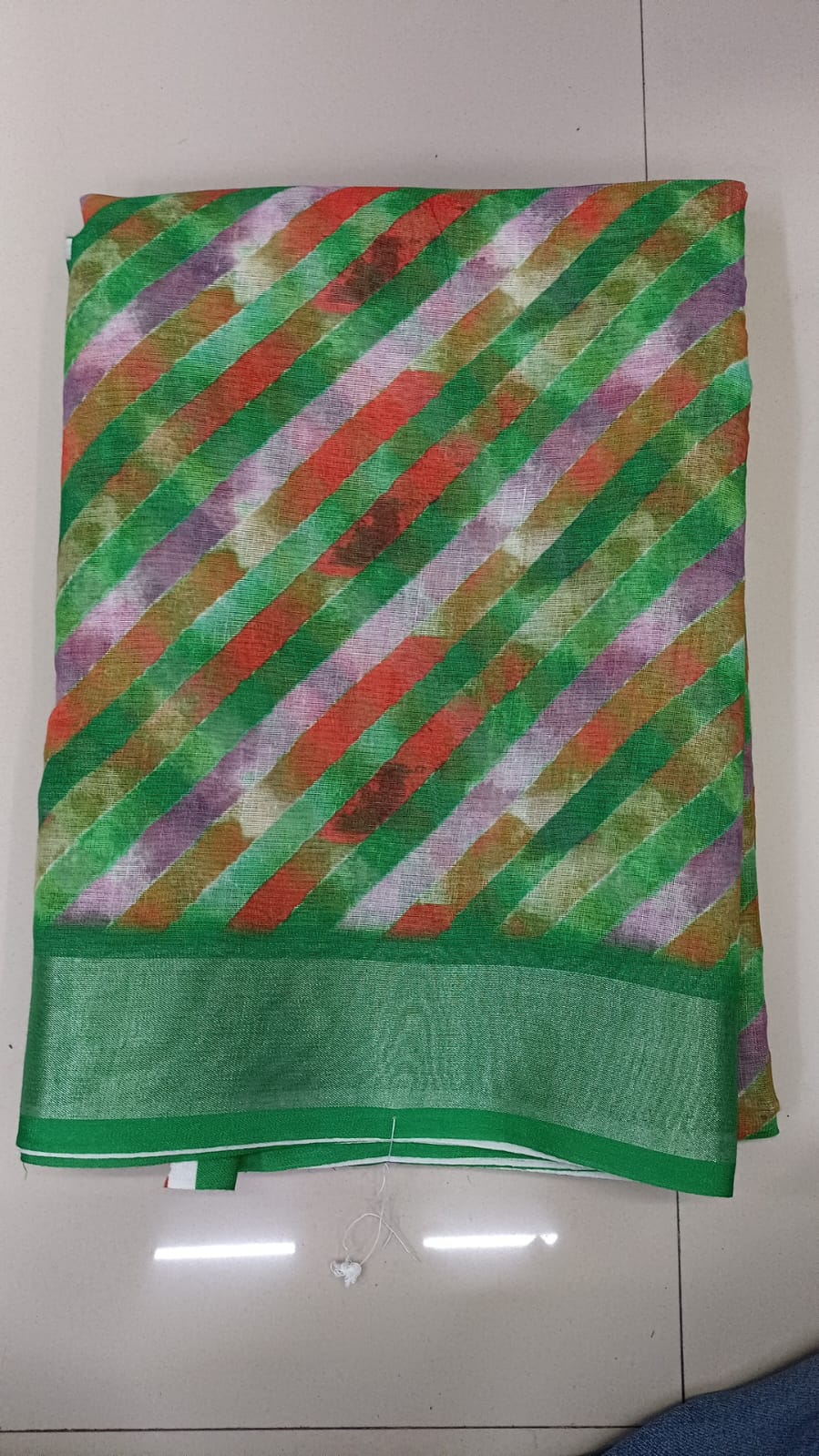 Handloom Recozari Silk Saree – Royal Blue with Silver Grey accents, Silver Zari Border (Design 060)