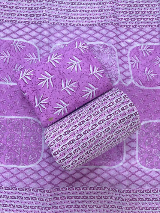 Jaipuri Cotton Block Print 60 40 Fabric Set - Design 159
