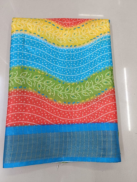 Handloom Recozari Silk Saree – Ruby Red with Silver Grey accents, Silver Zari Border (Design 173)
