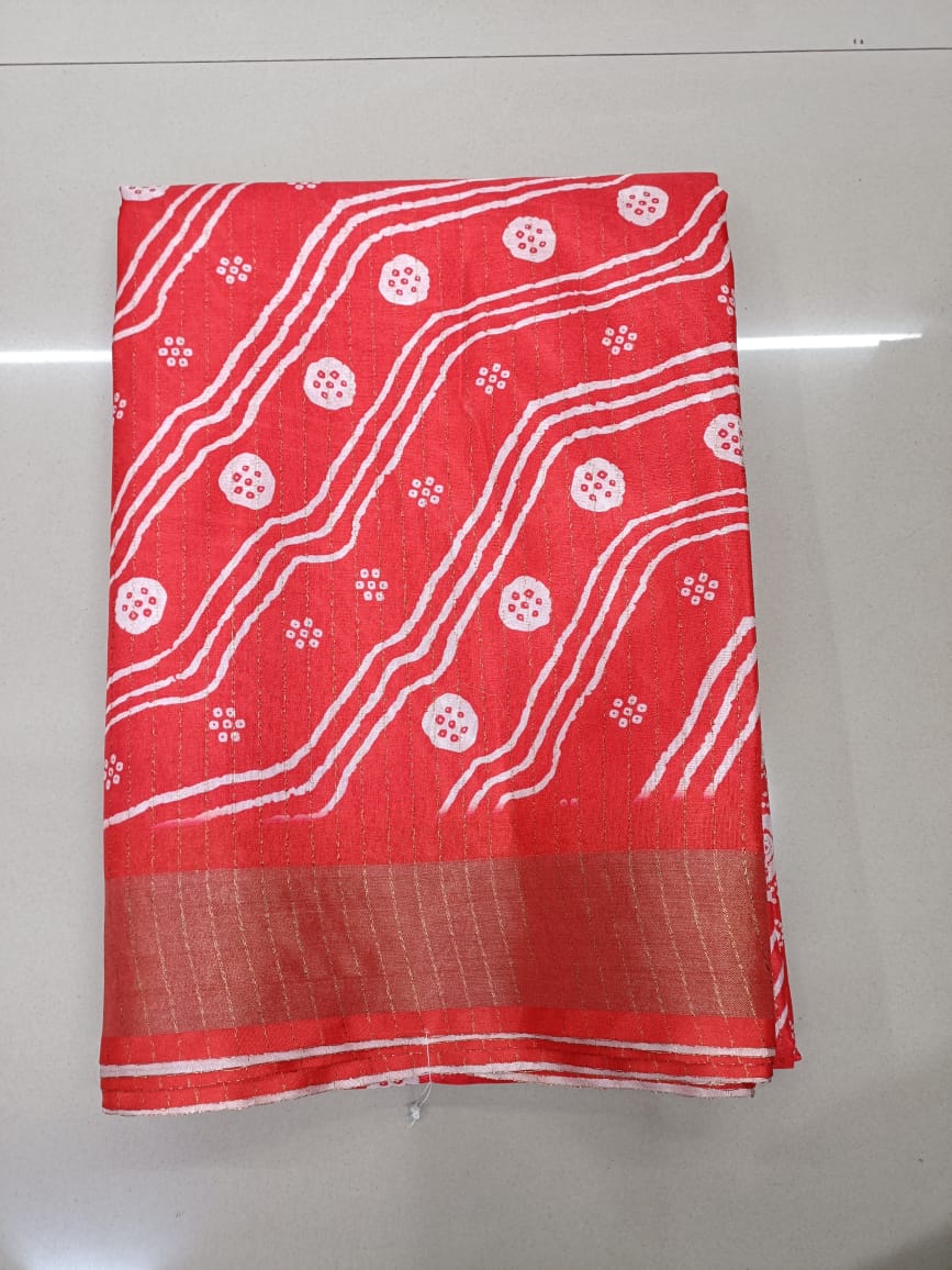 Handloom Recozari Silk Saree – Magenta Pink, Silver Zari Border (Design 032)