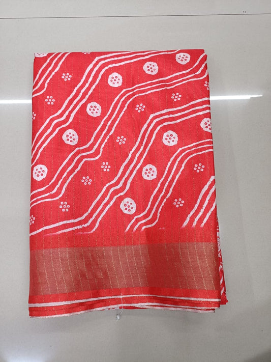 Handloom Recozari Silk Saree – Magenta Pink, Silver Zari Border (Design 032)