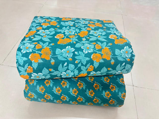 Jaipuri Cotton Block Print Fabric – 10 Meter Set (Design 21) - House Of ShiVisha10 meter setbest sellerblock print