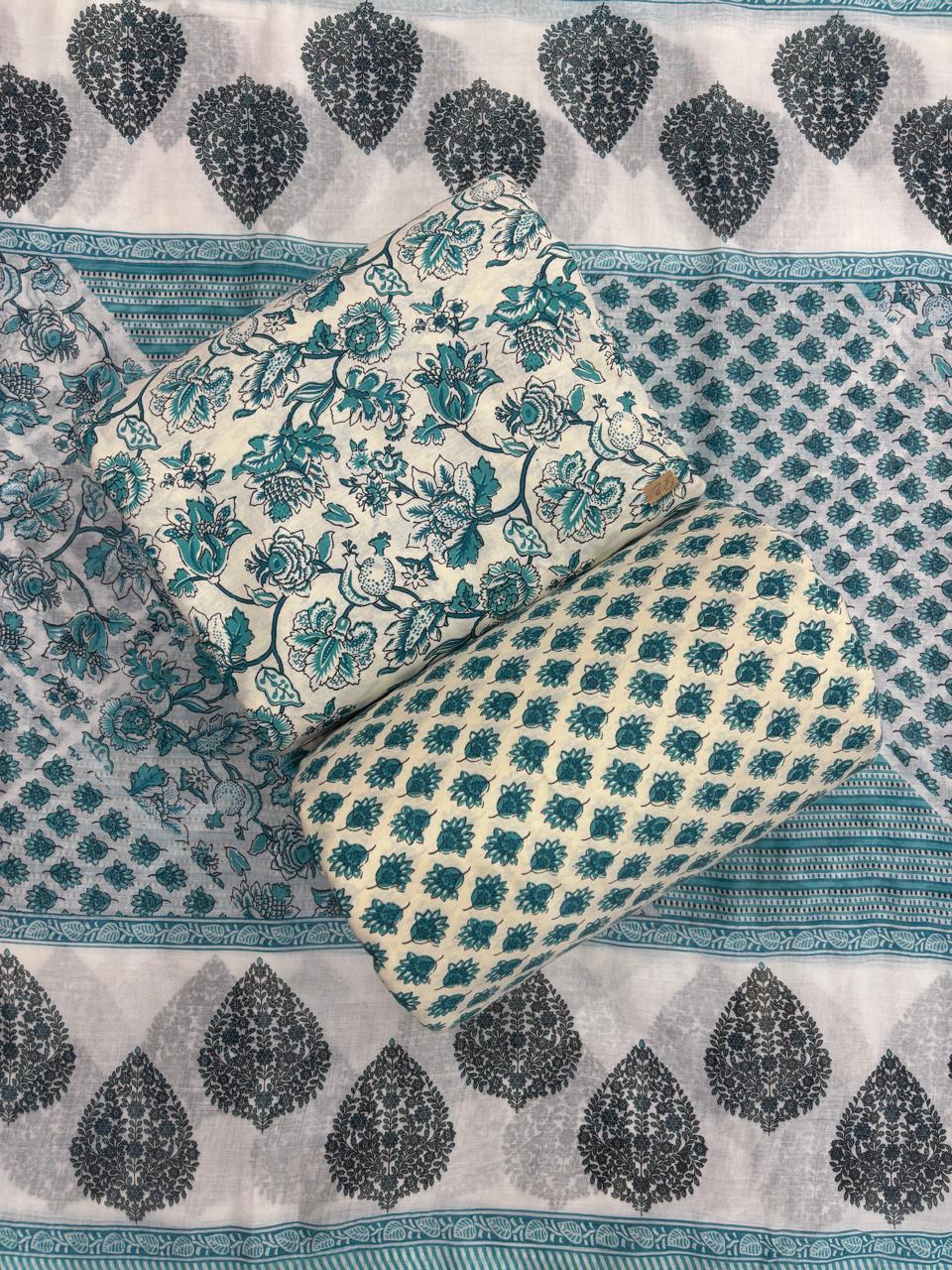 Jaipuri Cotton Block Print Fabric – 10 Meter Set (Design 22) - House Of ShiVisha10 meter setbest sellerblock print